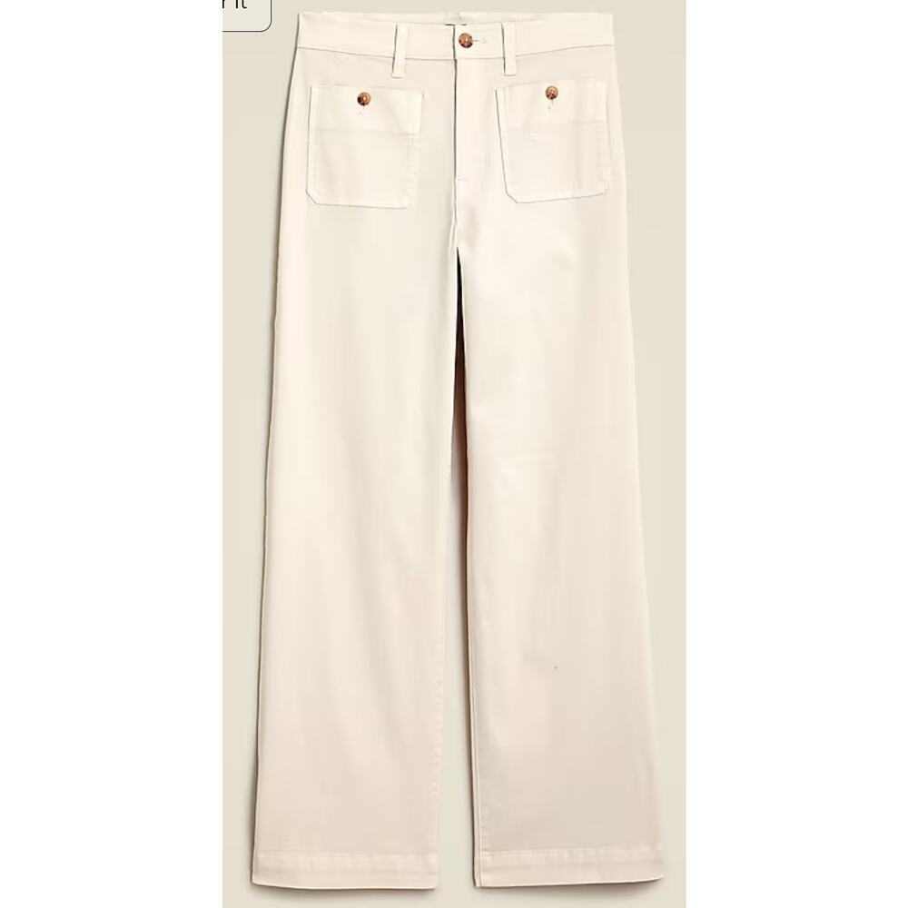 J. Crew Factory Cream Wide Leg Pants